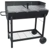 Black portable household barbecue grill, outdoor camping charcoal grill, stainless steel grille Item Picture